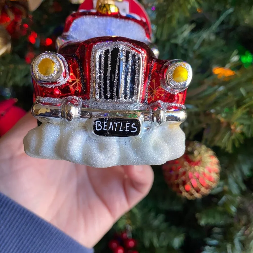Christopher Radko The Beatles Happy Christmas Hackney Cab ornament‎ NEW